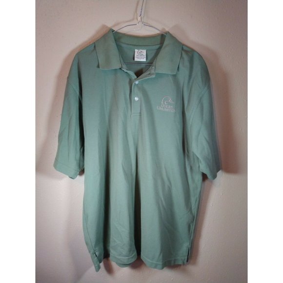 Ducks Unlimited Men's Green Polo - Embroidered Logo - Size L - Picture 1 of 6